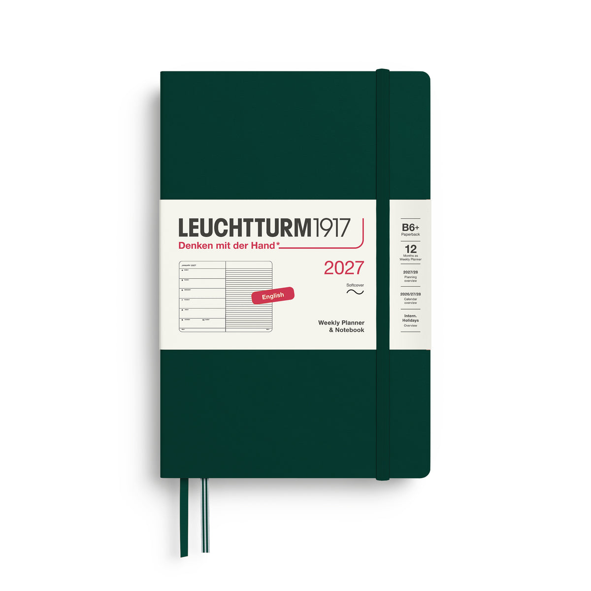 Leuchtturm kalender 2027 B6+ Soft Cover Weekly Planner & Notebook