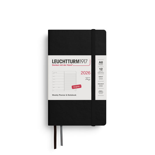 Leuchtturm kalender 2026 A6 Soft Cover Weekly Planner & Notebook