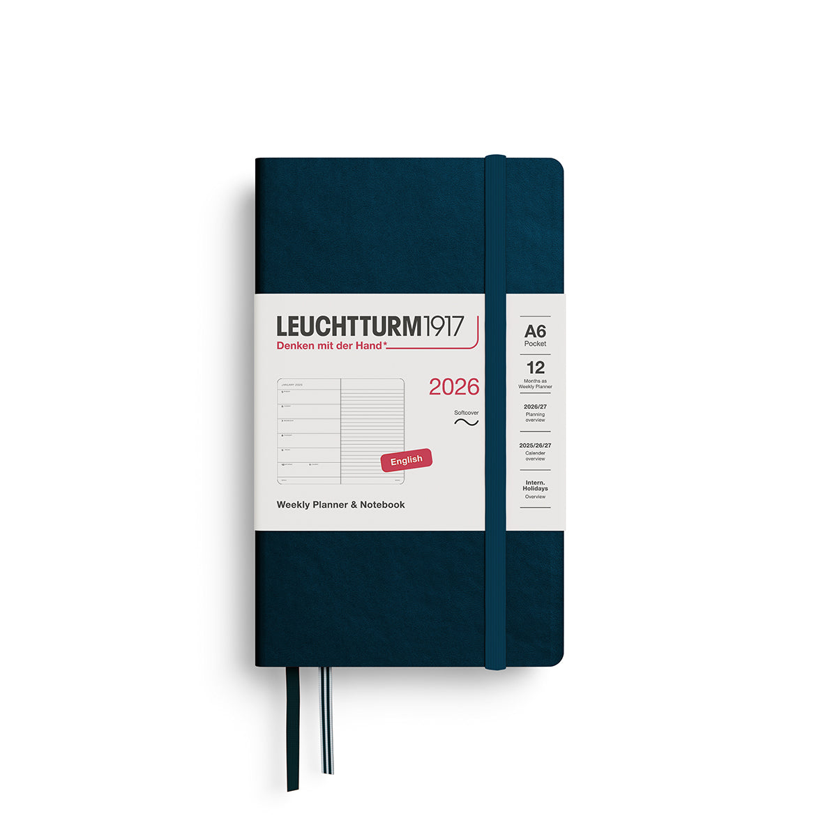 Leuchtturm kalender 2026 A6 Soft Cover Weekly Planner & Notebook