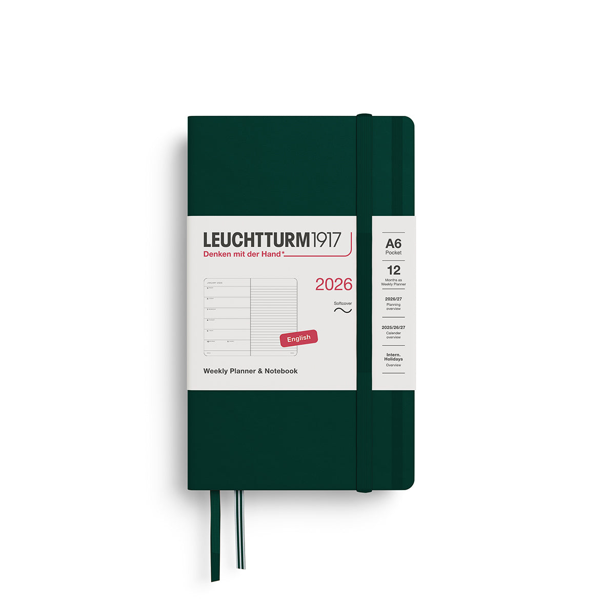 Leuchtturm kalender 2026 A6 Soft Cover Weekly Planner & Notebook