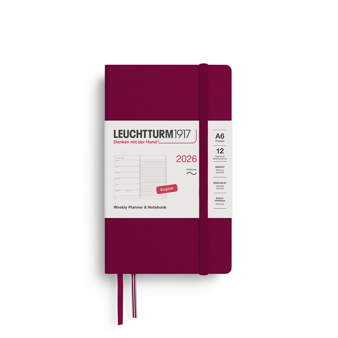 Leuchtturm kalender 2026 A6 Soft Cover Weekly Planner & Notebook