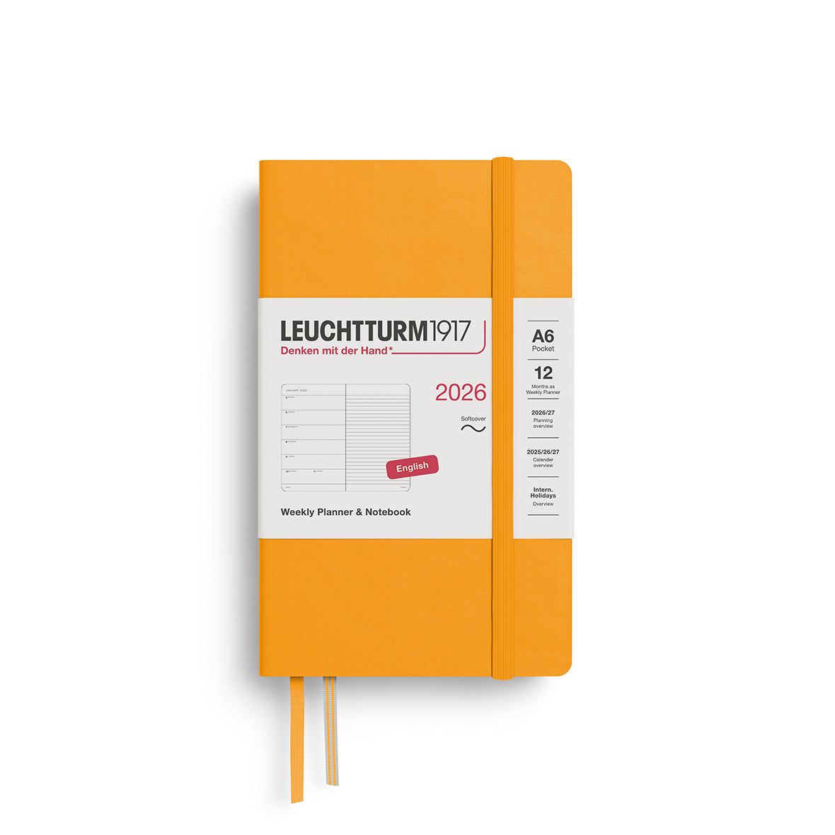 Leuchtturm kalender 2026 A6 Soft Cover Weekly Planner & Notebook