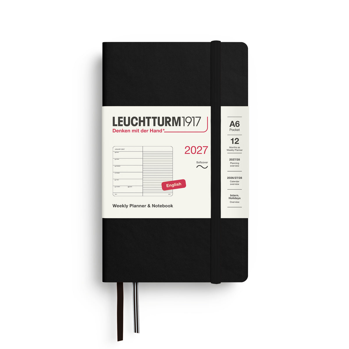 Leuchtturm kalender 2027 A6 Soft Cover Weekly Planner & Notebook