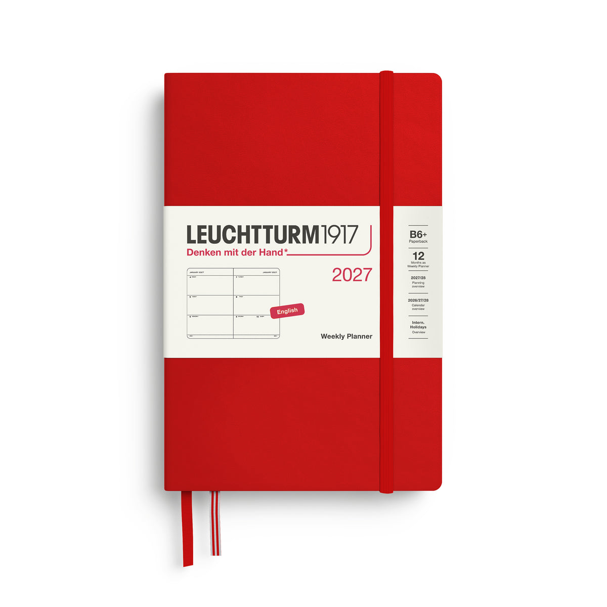 Leuchtturm kalender 2027 B6+ Hard Cover Weekly Planner