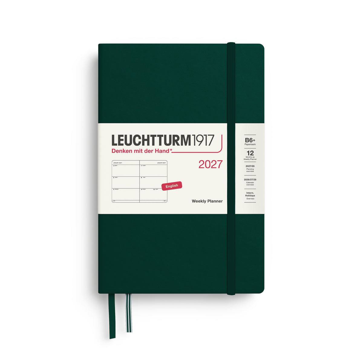 Leuchtturm kalender 2027 B6+ Hard Cover Weekly Planner