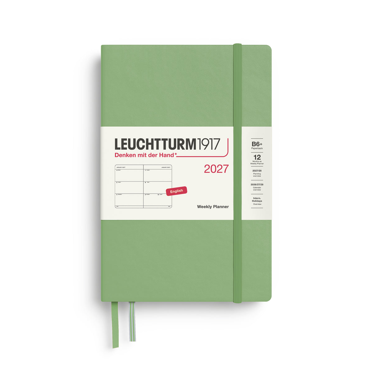 Leuchtturm kalender 2027 B6+ Hard Cover Weekly Planner