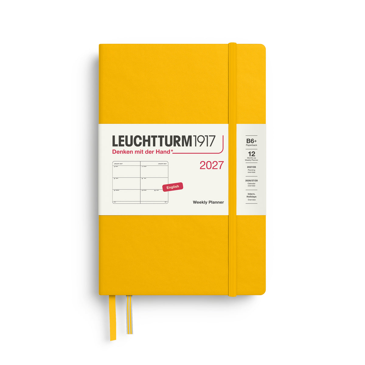 Leuchtturm kalender 2027 B6+ Hard Cover Weekly Planner
