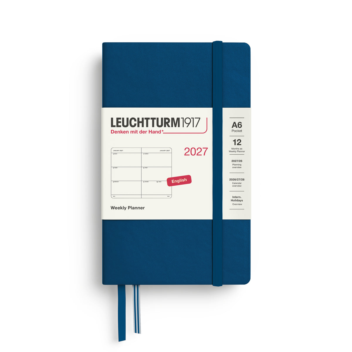 Leuchtturm kalender 2027 A6 Hard Cover Weekly Planner