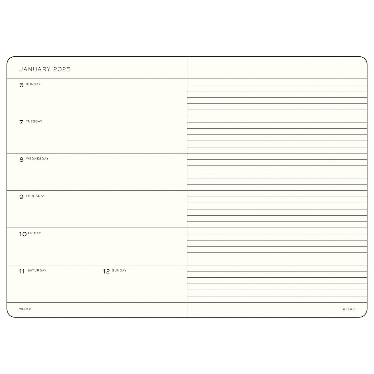 Leuchtturm kalender 2026 A6 Soft Cover Weekly Planner & Notebook