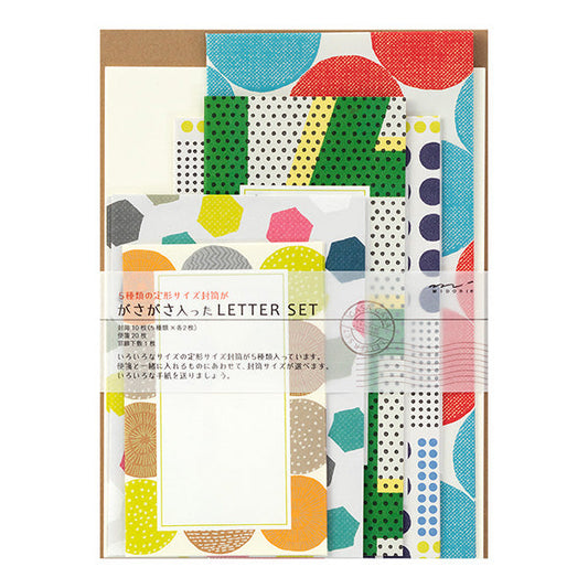 Midori brevpappersset Colourful Dots
