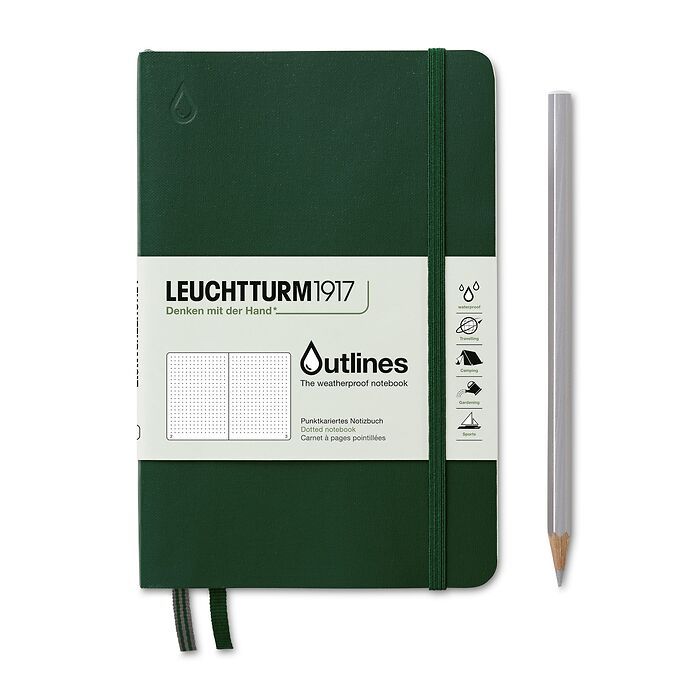 Anteckningsbok i B6, Leuchtturm 1917 Outlines - För alla väder