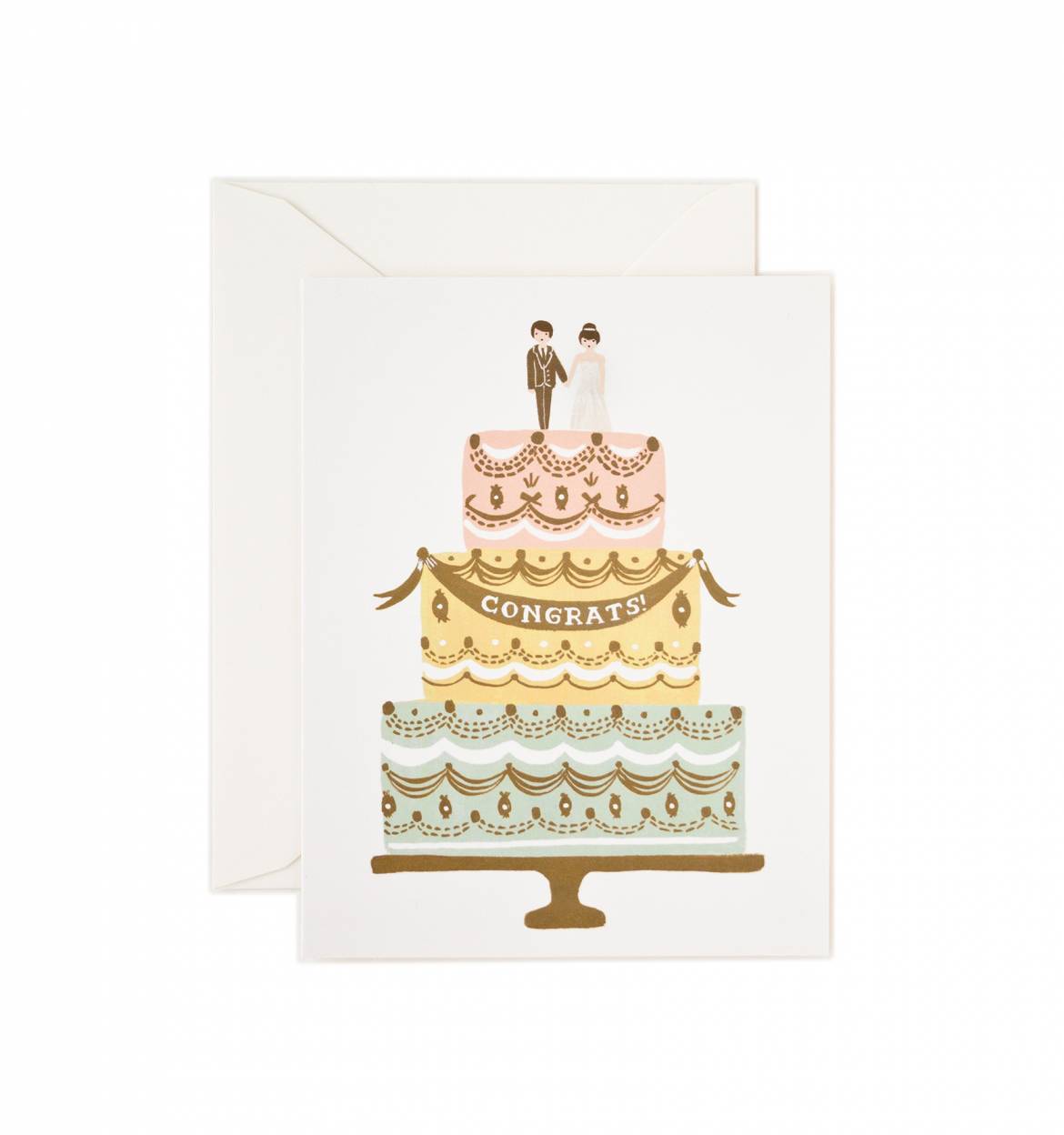 Rifle Paper Congrats Cake Wedding